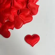 Aplique Pétala Coração Vermelho Decoração Dia dos Namorados Casamento Dia das Mães 3,5 cm