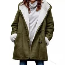 Casaco Feminino De Manga Longa De Outono Inverno Básico De Capuz Quente Para