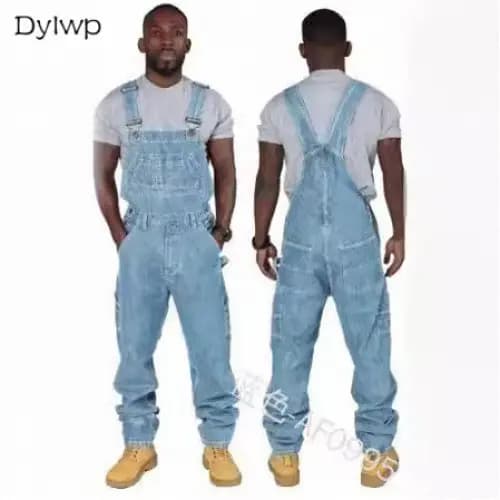 Macacão Masculino Jeans Moda Macacão Calça Jeans Rasgada