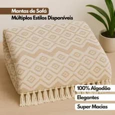 Manta Para Sofá Decorativa Algodão Capa Protetora multiplos tamanhos e cores