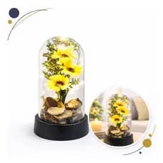 Luminária Girassol Arranjo Iluminado Presente Decoração Mesa