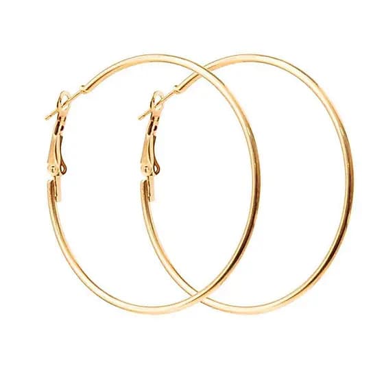 Brinco Argola Folheado A Ouro 18k