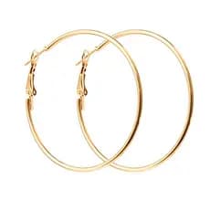 Brinco Argola Folheado A Ouro 18k