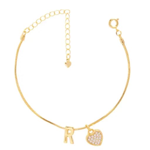 Kit 14 Pulseiras Madrinhas Com Coração Folheadas A Ouro 18k