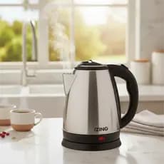Chaleira Elétrica Jarra1.8L Inox desligamento automatico Ferve Rapido Agua Cafe Chimarrão Economica