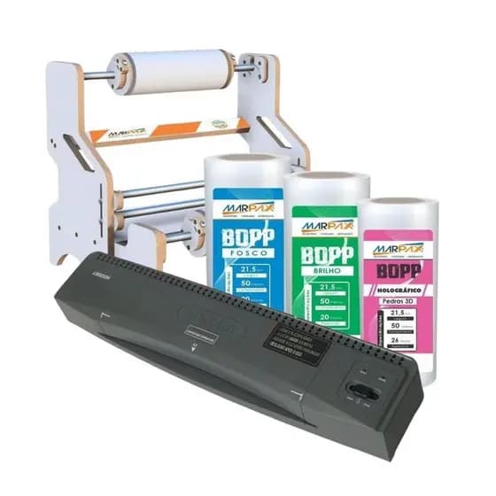 Kit Laminação Plastificadora 220v + Suporte + BOPP Marpax