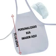 Avental Mais Touca Cozinheiro/a Personalizados Adulto