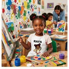Avental  infantil menina impermeável  com plástico  transparente  aula de artes