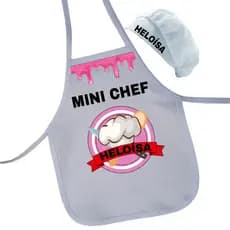 Avental Infantil  Personalizado + Touca Cozinha + Nome