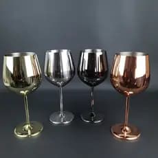 Taças Em Aço Inoxidável Para Vinho 500ml