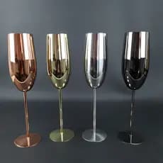 Taças Em Aço Inoxidável Para Champanhe 250ml