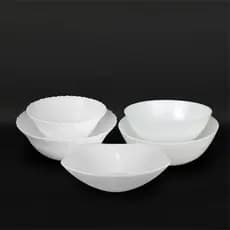 Conjunto c/24 de Tigelas Brancas Opaline