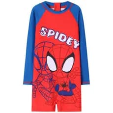 Macaquinho Infantil Bebe Praia Manga Longa Proteção UV Spiderman Marvel Licenciado