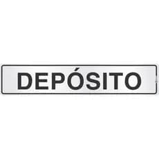 Placa De Sinalização 5x25cm Alumínio - Depósito