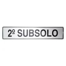 Placa De Sinalização 5x25cm Alumínio - 2° Subsolo