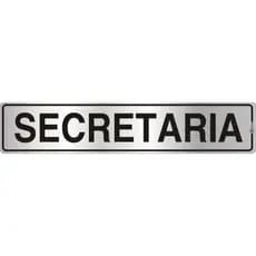Placa De Sinalização 5x25cm Alumínio - Secretaria
