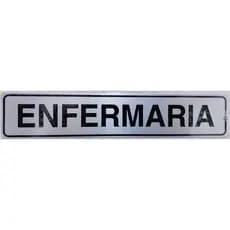 Placa De Sinalização 5x25cm Alumínio - Enfermaria