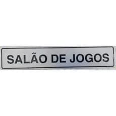 Placa De Sinalização 5x25cm Alumínio - Salão De Jogos