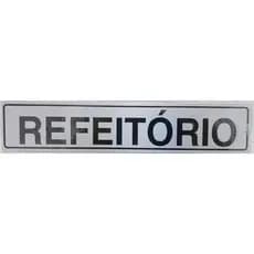 Placa De Sinalização 5x25cm Alumínio - Refeitório