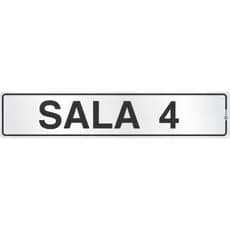 Placa De Sinalização 5x25cm Alumínio - Sala 4