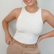 Regata Blusinha Feminina Suplex Duplo Básica Elegante Blogueira Tendencia Blusa
