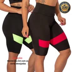 Kit 2 Bermuda Fitness Academia Feminina