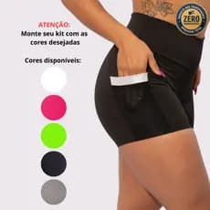 Kit 2 Short Fitness Academia Curto Com Bolso Lateral F7 NEW STYLE