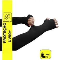 Par Manguito Mangote Manga Para Camisa Com Dedo Proteção Solar UV50+ Corrida Fitness Academia Unissex F7 NEW STYLE