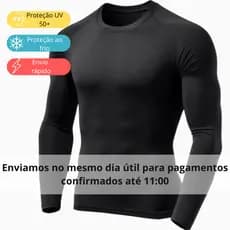 Camisa Térmica Masculina Proteção Uv 50+ Segunda Pele Camiseta Blusa Malha Fria Academia Manga Longa F7 NEW STYLE