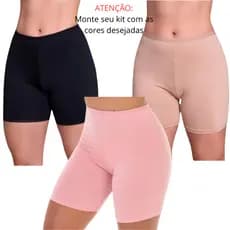 KIT 2 Anágua Short Curto Íntimo Segunda Pele Liso Feminino Short Para Saia e Vestido F7 NEW STYLE