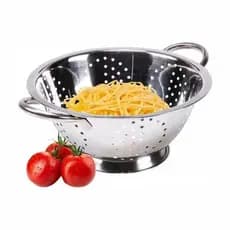 Escorredor de Macarrão Aço Inoxidável Massas Legumes Alimentos Inox