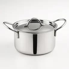 Mini Caçarola de Aço Inox com Tampa Mini Panela Para Servir Buffet Foods Finger