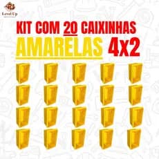 Caixinha Amarela 4x2 Kit 20 Unidades Caixinha Tomada Luz Interruptor
