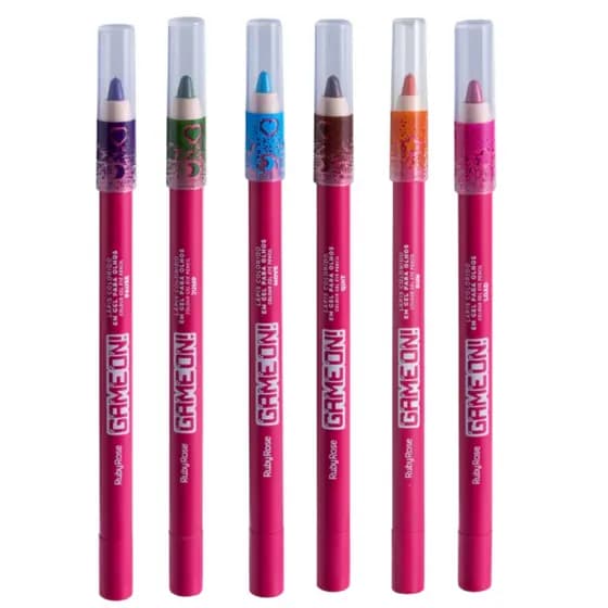 Lápis Delineador Colorido em Gel Game On Ruby Rose Alta Pigmentação