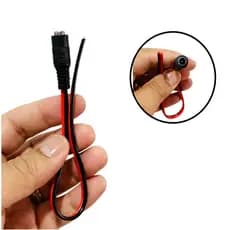 Kit 2 Cabo Fio Rabicho P4 Macho Positivo E Negativo Para Fontes CFTV e LED