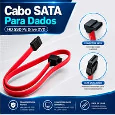 Cabo SATA Para Dados HD SSD Pc Drive DVD 45cm Alta Velocidade