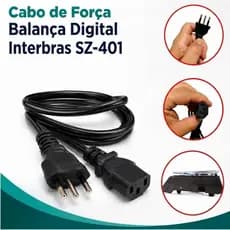 Cabo de Força Energia para Balança Digital 40kg Interbras SZ-401