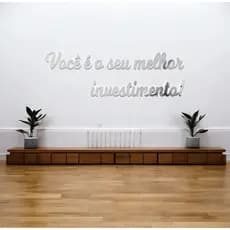 Espelho Frase ''Você é o seu melhor investimento'' Em Acrílico Espelhado