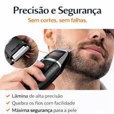 Aparador De Barba Barbeador Pelos 3em1 Recarregável Bivolt Barba Cabelo Corpo Lâme Suprême Élite