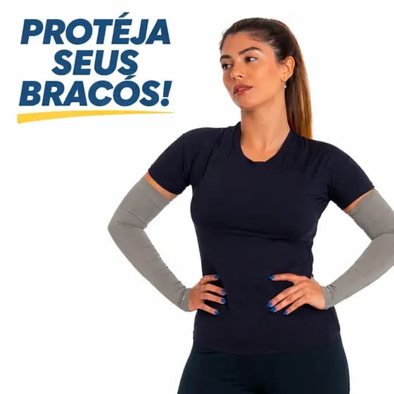 Protetor Manguito de Proteção Solar UV BX-7206 Cinza