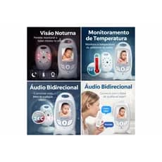 Babá Eletrônica Digital Câmera VB601Visão Noturna Monitoramento de Temperatura e Áudio Bidirecional