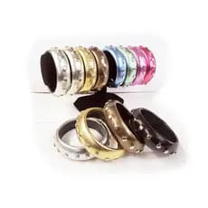 Pulseira com Detalhe Metal/ Encapado com PU/ Pulseira Largo/ Rock/ Metalizado