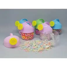 Liguinha Silicone no Pote Ovo/Coelho/Regador/Coruja Xuxinha Elástico Borracha Pascoa