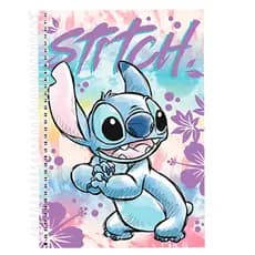 Caderno Universitário 160 Fls Stitch Color Disney Capa Dura