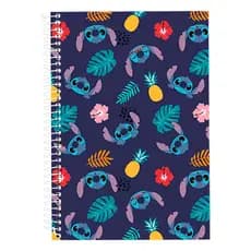 Caderno Universitário 160 Folhas Stitch Disney 10 Matérias