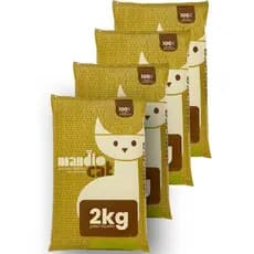 Kit 4 Areia Sanitária Natural Gato Rápida Absorção Anti Odor