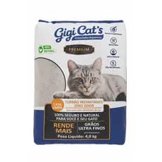 Areia Gigi Cat’s Premium 4kg Torrão Instantâneo Zero Odor
