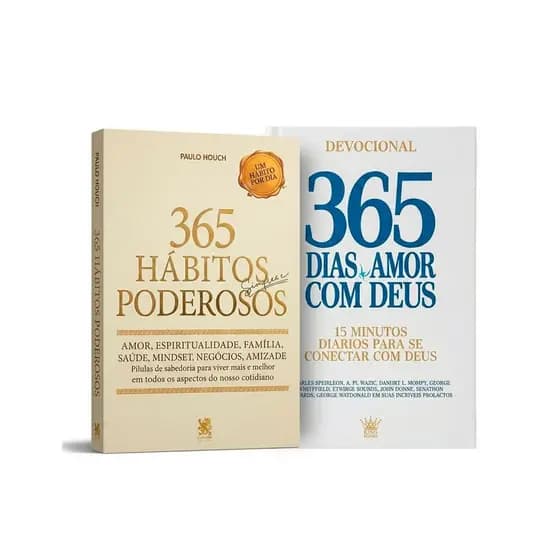 Kit Devocional 365 Dias De Amor Com Deus + Hábitos Poderosos