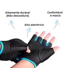 Luva meio dedo Feminina E Masculina ,luva de Musculação Academia  Antiderrapante