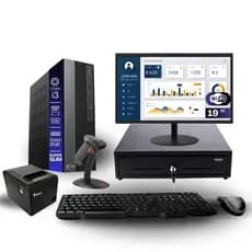 Kit PDV TOB i3 8GB SSD 120GB Win11 Rede S/Fio Teclado Mouse Monitor 19" Gvt. Dinheiro  Imp. Térmica Leitor Cód Barras